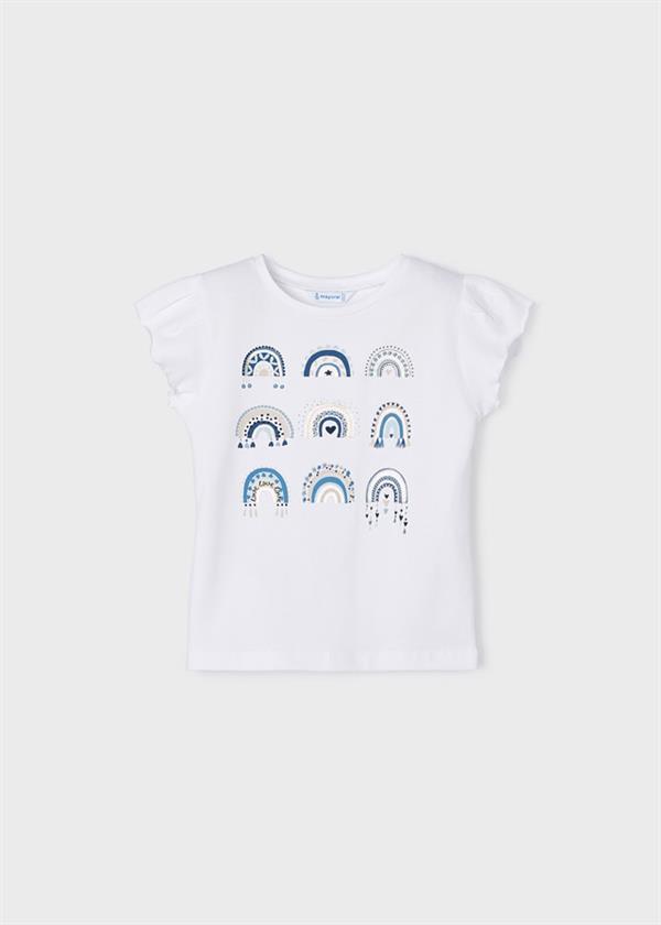 23Y.MYR.03062.014Mayoral Kız Çocuk Baskılı Kısa Kol Tshirt