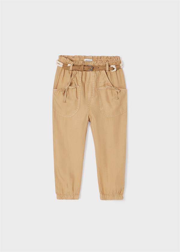 23Y.MYR.03503.054Mayoral Kız Çocuk Kemerli Tencel Pantolon