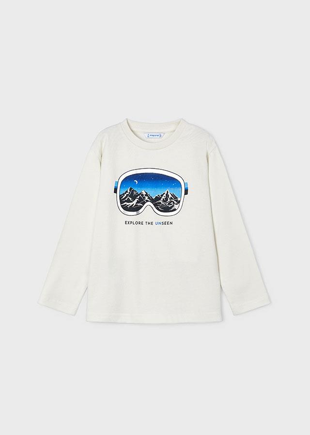 24K.MYR.04056.010Mayoral Erkek Çocuk Snowboard Maskeli Uzun Kollu Tshirt