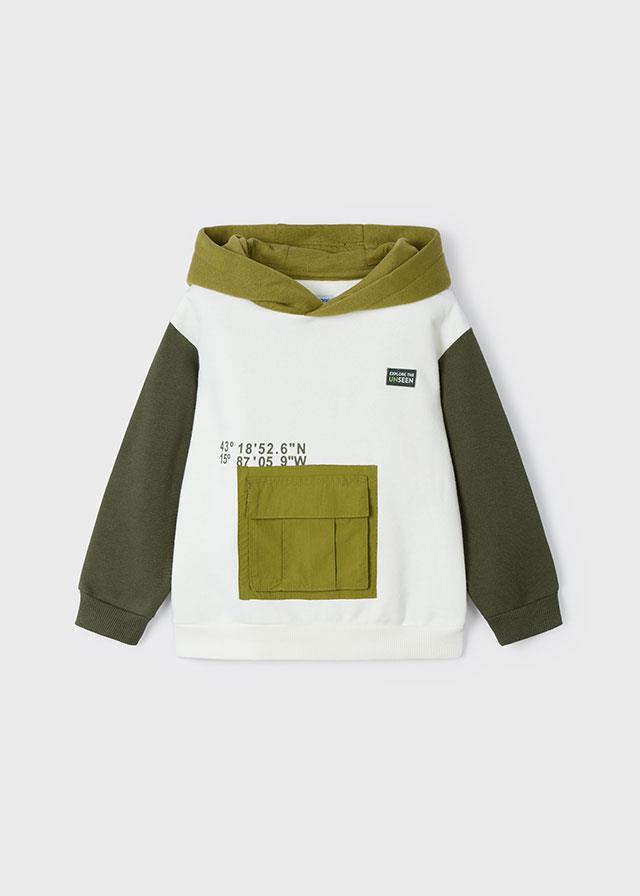 24K.MYR.04457.019Mayoral Erkek Çocuk Cep Detaylı Kapüşonlu Sweatshirt