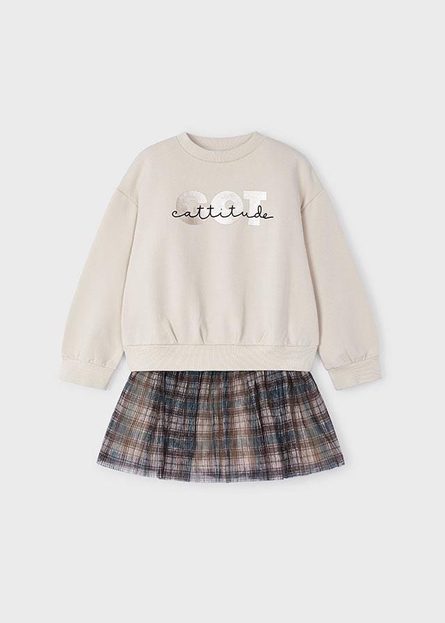 24K.MYR.04937.016Mayoral Kız Çocuk Tütü Etekli 2'Li Takım