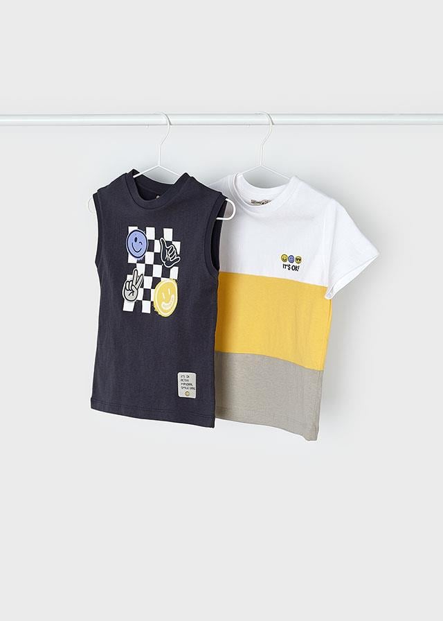 24Y.MYR.03030.061Mayoral Erkek Çocuk Renk Bloklu 2'Li Tshirt