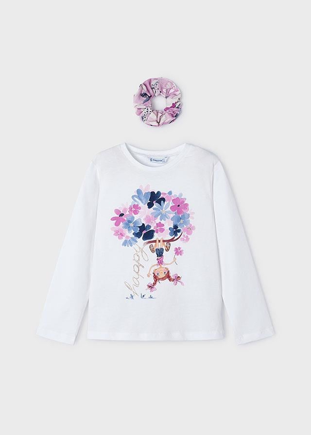 24Y.MYR.03092.065Mayoral Kız Çocuk Saç Tokalı Uzun Kollu Tshirt