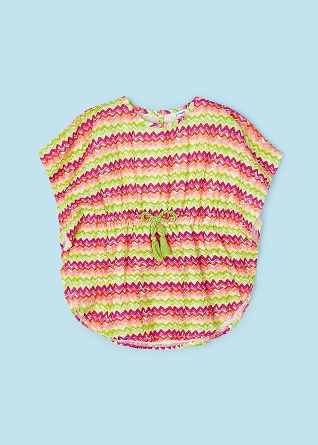 24Y.MYR.03942.081Mayoral Kız Zigzag Desenli Kaftan