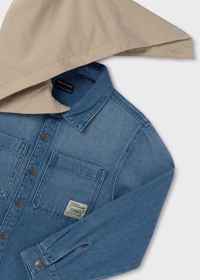 24Y.MYR.06120.05Mayoral Erkek Kapüşonlu Denim Gömlek