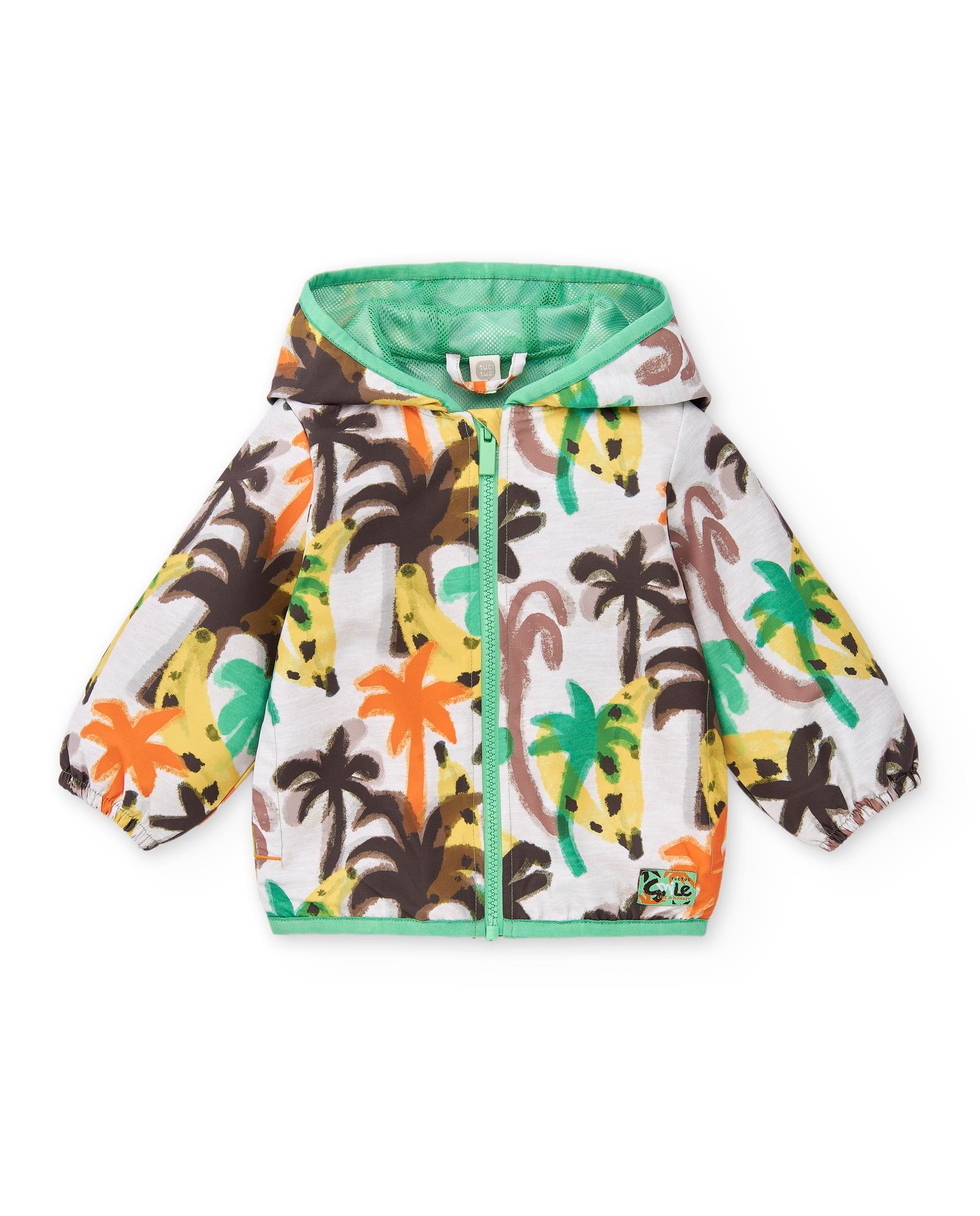 24Y.TUC.11369949Tuc Tuc Bebek Palmiye Desenli Yağmurluk