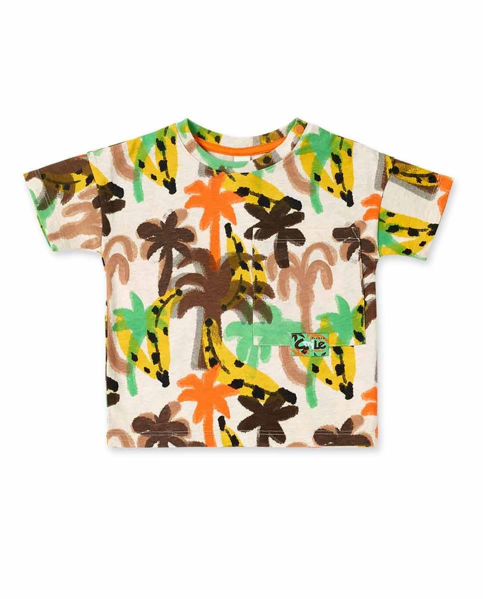 24Y.TUC.11369939Tuc Tuc Bebek Palmiye Desenli Kısa Kol Tshirt