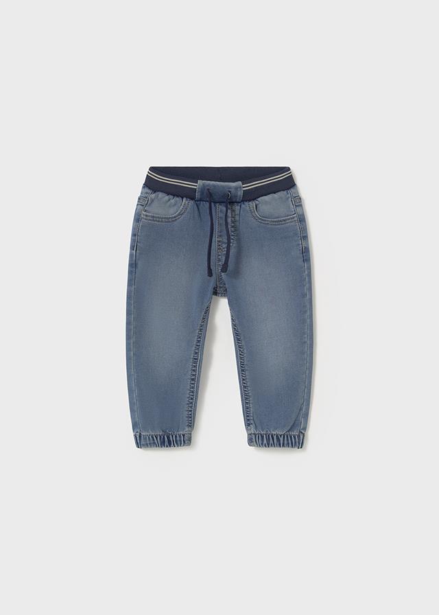 25Y.MYR.01583.084Mayoral Erkek Bebek Beli İpli Yumuşak Denim Pantolon