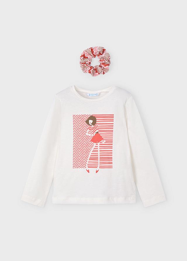 25Y.MYR.03016.044Mayoral Kız Çocuk Saç Bantlı Uzun Kol Tshirt