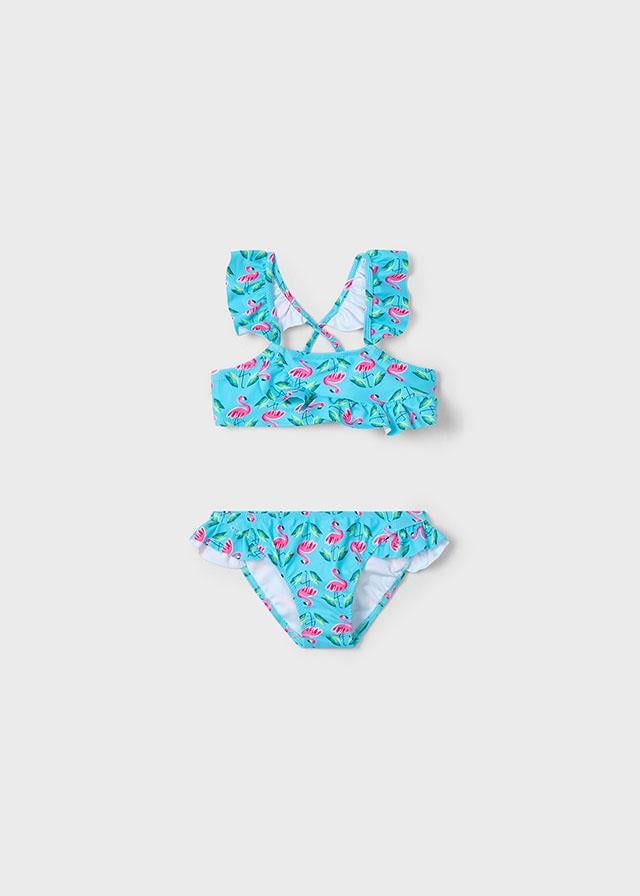 25Y.MYR.03714.075Mayoral Kız Çocuk Flamingo Desenli Bikini Takımı