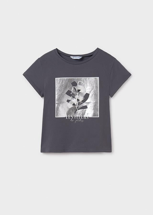 25Y.MYR.06020.066Mayoral Kız Nakışlı Kısa Kol Tshirt