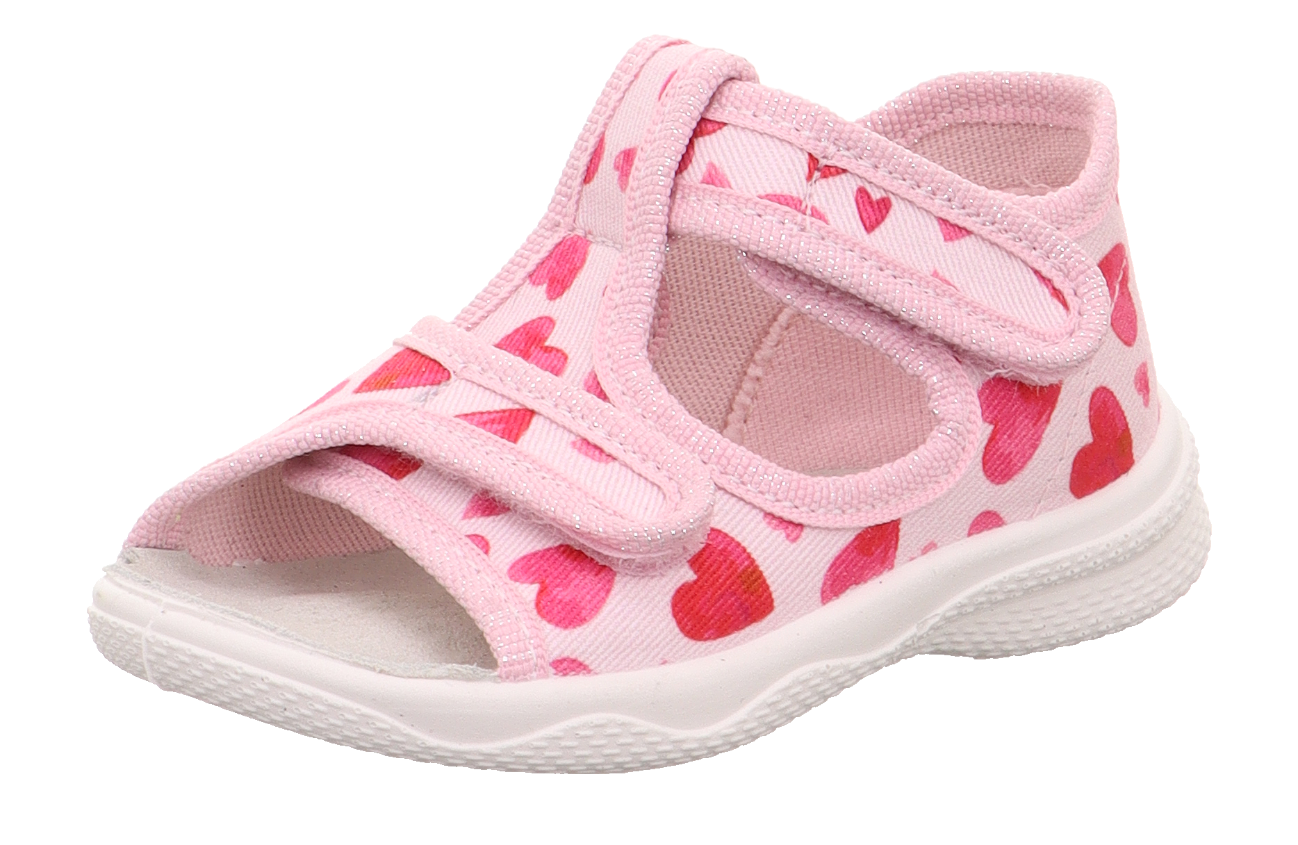 25Y.SPR.1-000293-5500-2Superfit Kız Çocuk Kalp Baskılı Ev Ayakkabısı
