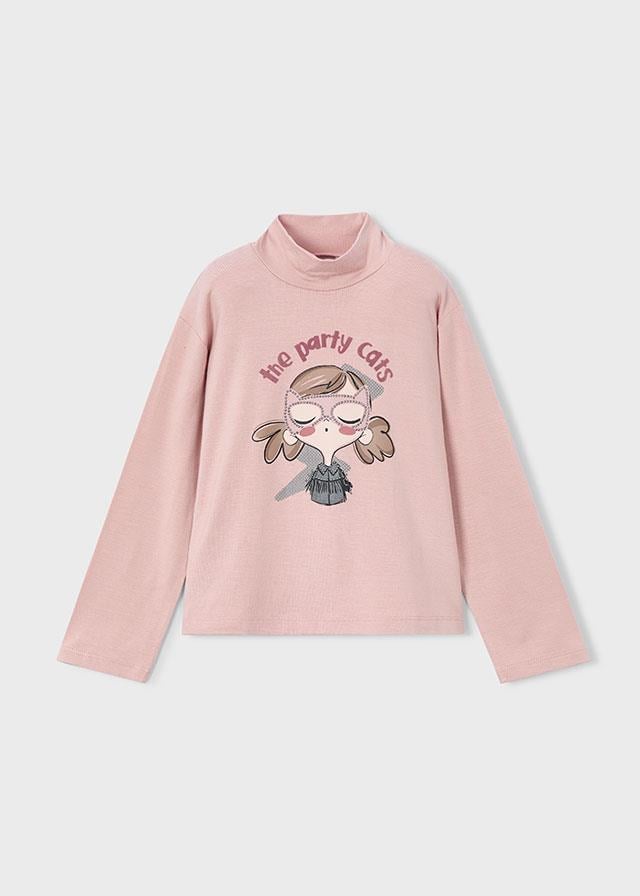 26K.MYR.04002.075Mayoral Kız Çocuk Baskılı Balıkçıyaka Uzun Kol Tshirt