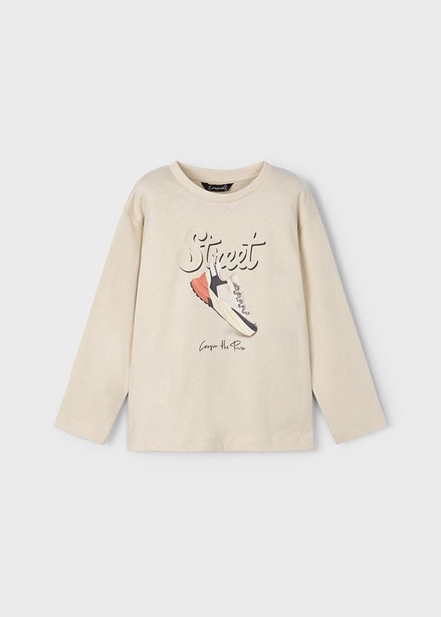 26K.MYR.04079.056Mayoral Erkek Çocuk Sneaker Baskılı Uzun Kol Tshirt