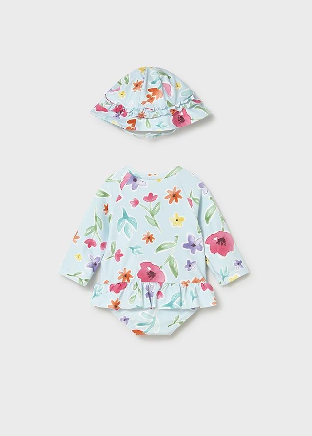 26Y.MYR.01634.029Mayoral Yenidoğan Kız Şapkalı Mayo Set