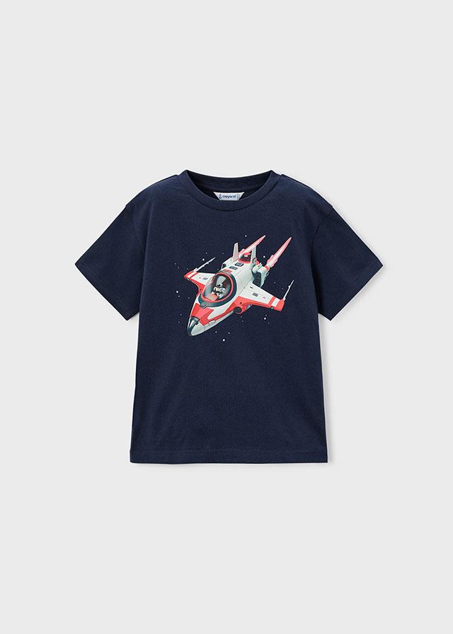 26Y.MYR.03067.076Mayoral Erkek Çocuk Uzay Mekiği Baskılı Tshirt