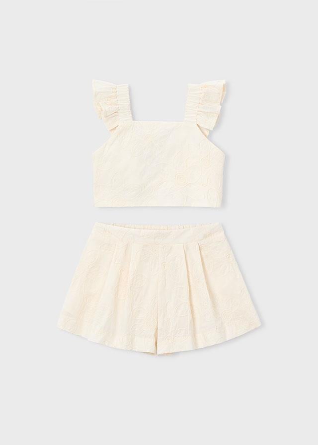 26Y.MYR.03235.088Mayoral Kız Çocuk Pile Detaylı 2'Li Takım