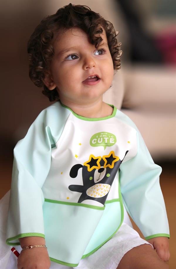 BBJ.0345Babyjem Poli Muşamba Kollu Önlük