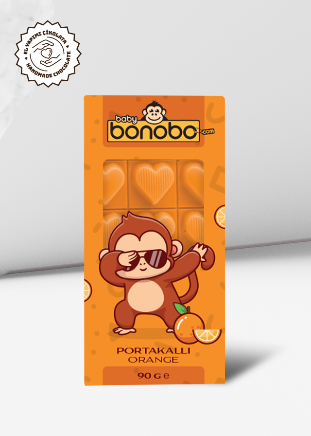 BBY.002Babybonobo Monkey Portakallı Çikolata