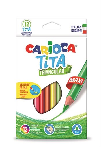 Carioca Tıta Jumbo Üçgen Kuru Boya Kalemi 12'Li