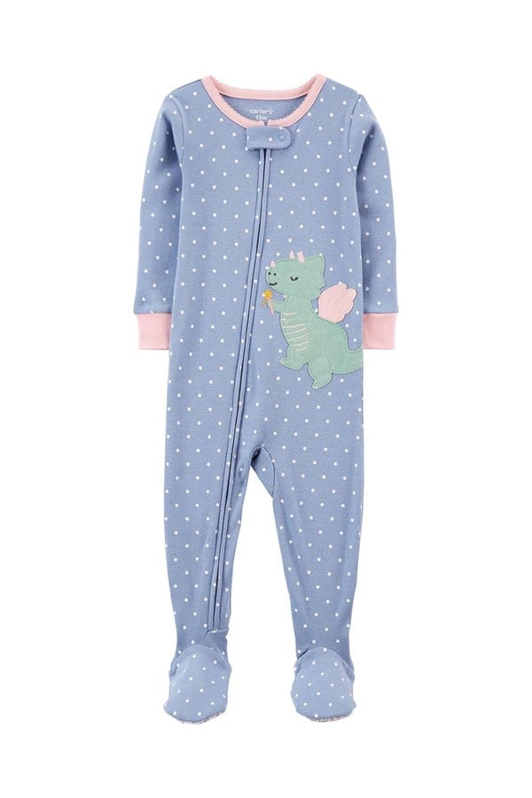 Carters Kız Bebek Dinozor Detaylı Penye Tulum