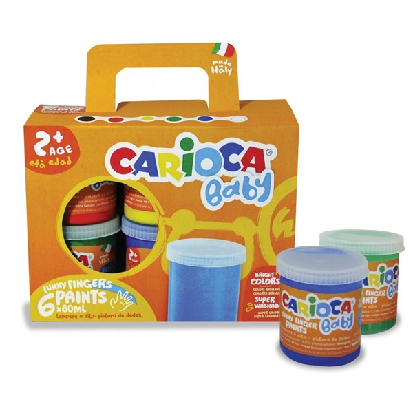 CRC.KO032Carioca Bebek Süper Yıkanabilir Parmak Boyası 6'Lı