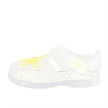 İgor Yazlık Çocuk Tobyy Velcro Nautico Sandalet Blanco Amarillo