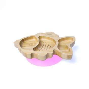 Jellyboon Bambu Balık Pembe Vakumlu Tabak