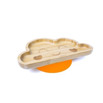 Jellyboon Bambu Bulut Turuncu Vakumlu Tabak