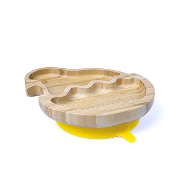 Jellyboon Bambu Civciv Sarı Vakumlu Tabak