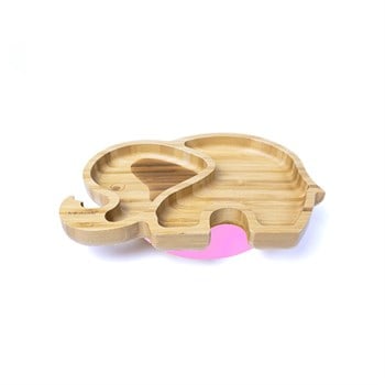 Jellyboon Bambu Fil Pembe Vakumlu Tabak