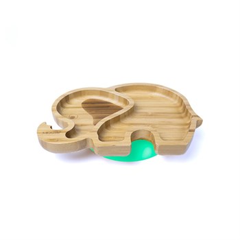 Jellyboon Bambu Fil Yeşil Vakumlu Tabak