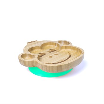 Jellyboon Bambu Maymun Yeşil Vakumlu Tabak