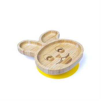 Jellyboon Bambu Tavşan Sarı Vakumlu Tabak