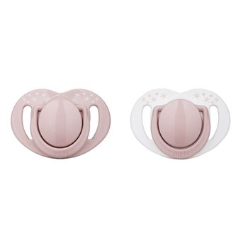 Mamajoo Sterilizasyon & Saklama Kutulu Silikon Ortodontik İkili Emzik Powder Pink / 12 ay +