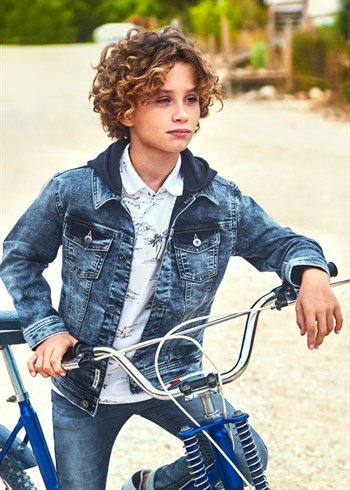 Mayoral Erkek Çocuk Kapüşonlu Denim Ceket