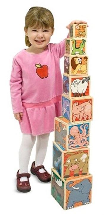 Melissa&Doug Ahşap Diz Oyna Kule - Hayvanlar