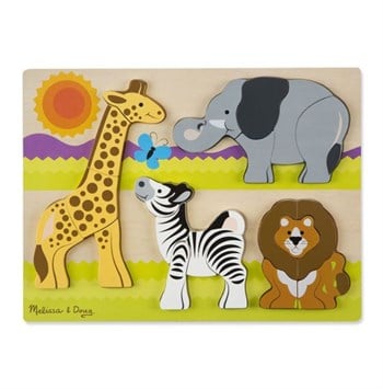 Melissa&Doug Ahşap Tombul Parçalı Yapboz- Safari