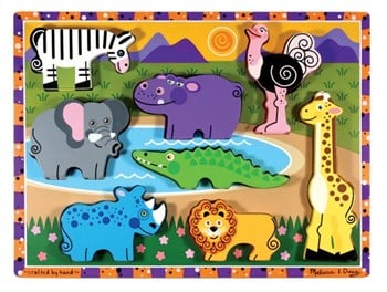 Melissa&Doug Ahşap Tombul Yapboz - Safari