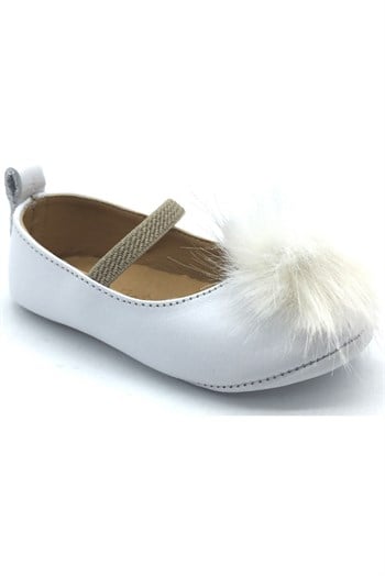 Nubebe Kız Çocuk Ponponlu Yeni Doğan Patiği