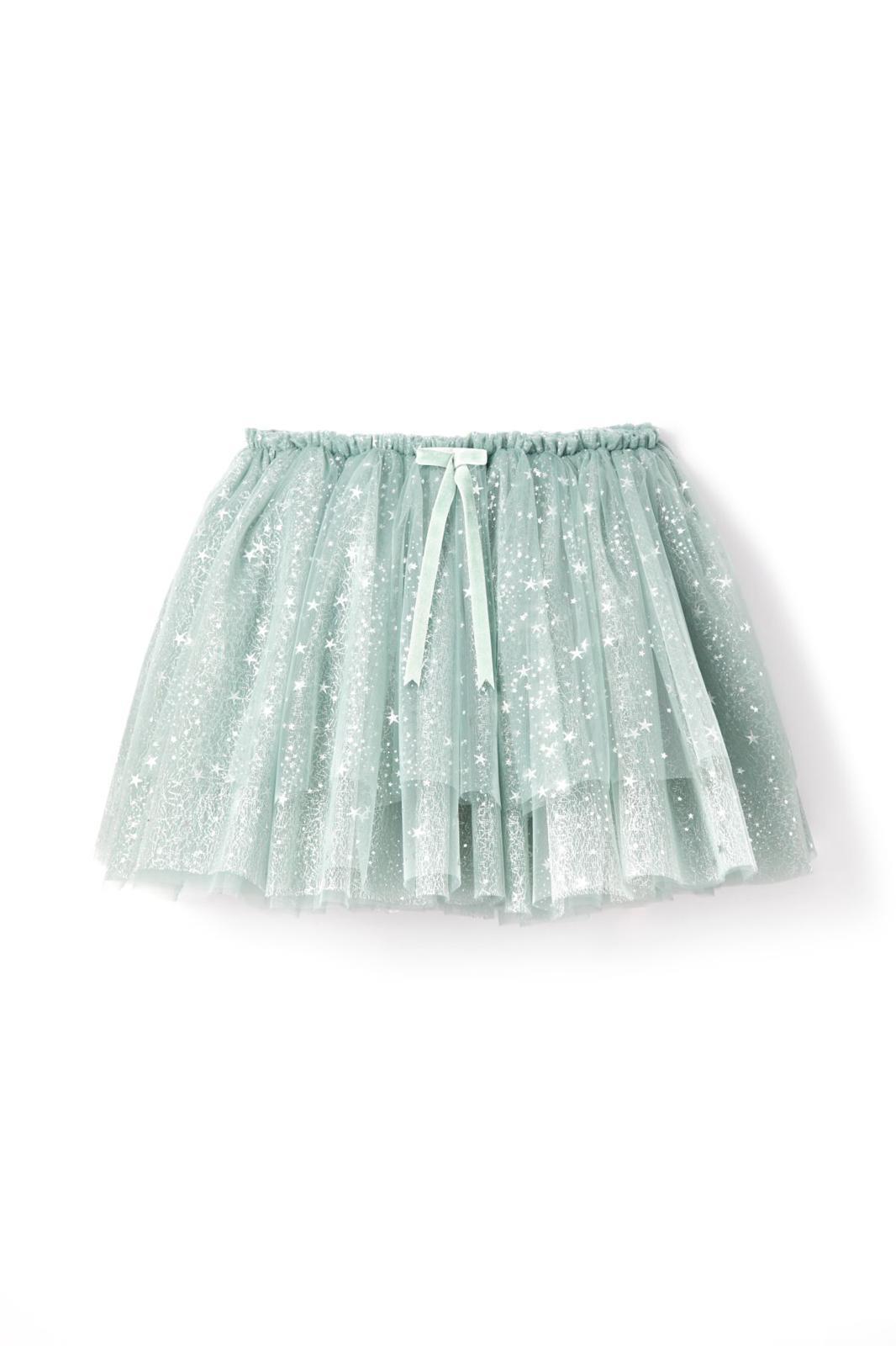 PTC.009Petit Coral Minty Stardust Mavi Yıldızlı Etek