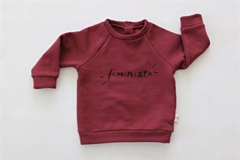 Tiny Little Love Burgundy Feminista Sweatshirt