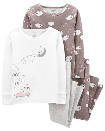 Carters Kız Çocuk Koyun Desenli 4'Lü Pijama Takımı