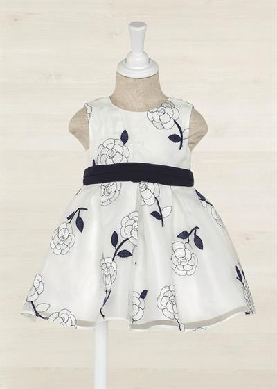 23Y.ABL.5002.002Abel Lula Kız Bebek Çiçek İşlemeli Organze Elbise