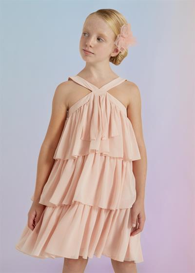 23Y.ABL.5031.002Abel Lula Kız Çocuk Fırfırlı Elbise