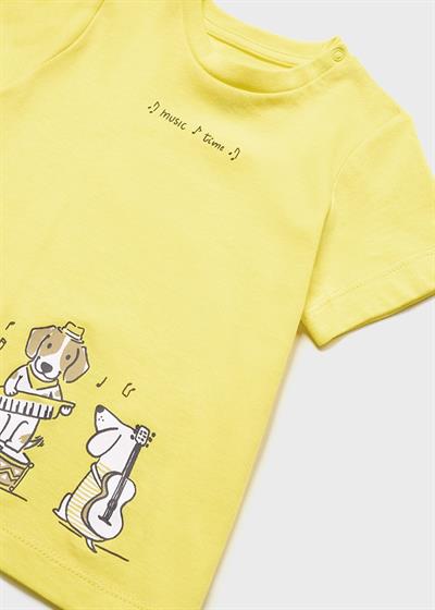 23Y.MYR.01017.029Mayoral Erkek Bebek Köpek Detaylı Kısa Kollu Tshirt