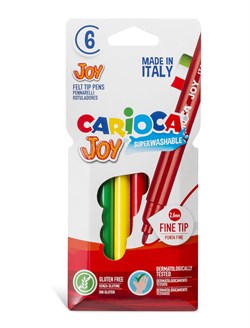 Carioca Joy Keçeli Boya Kalemi-Yıkanabilir 6'Lı