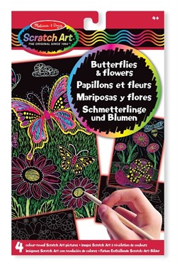Melissa&Doug Kazıma Sanatı- Renkleri Ortaya Çıkar - Kelebekler ve Çiçekler