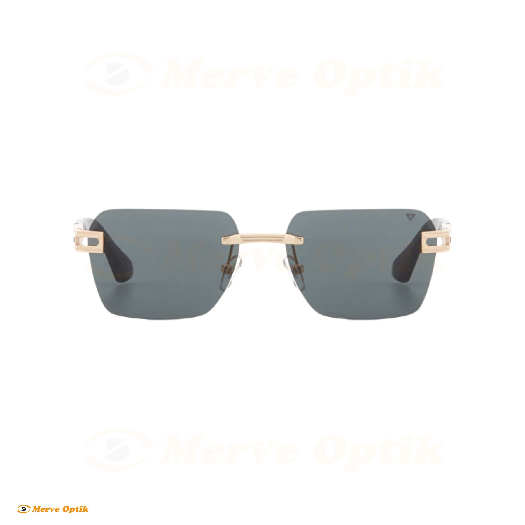 BC 1289 C2 Dikdörtgen Altın Erkek Güneş Gözlüğü