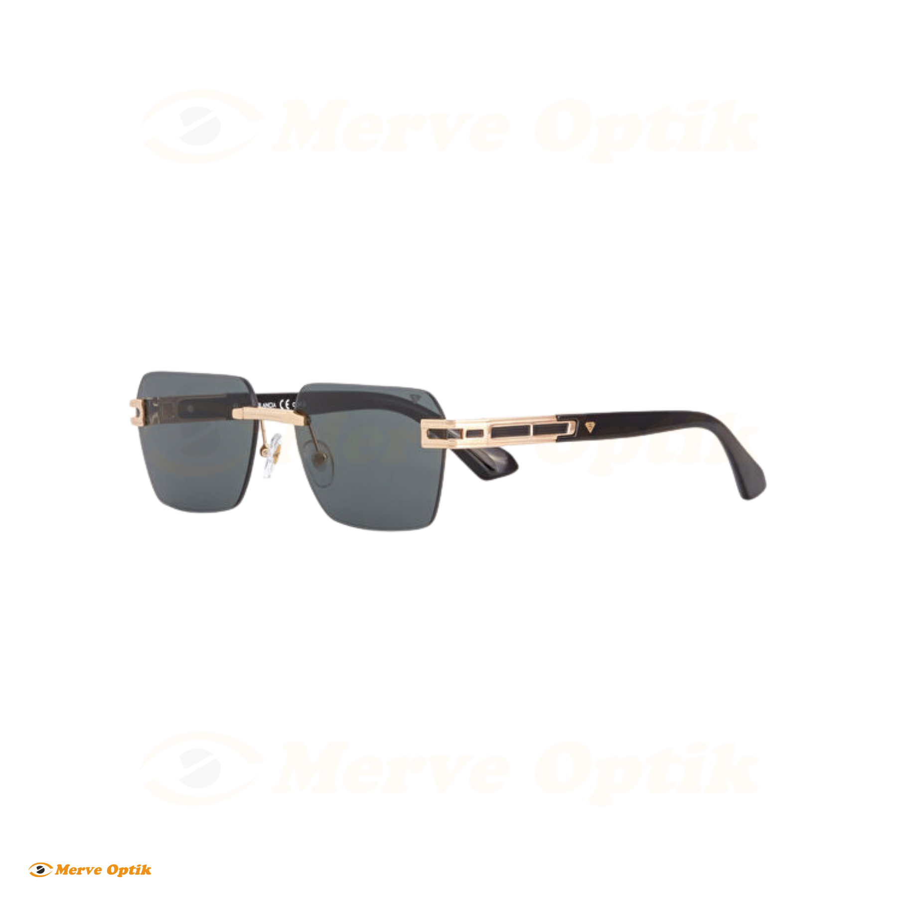 BC 1289 C2 Dikdörtgen Altın Erkek Güneş Gözlüğü